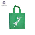 Foldable black printed pp non-woven shopping tote bags